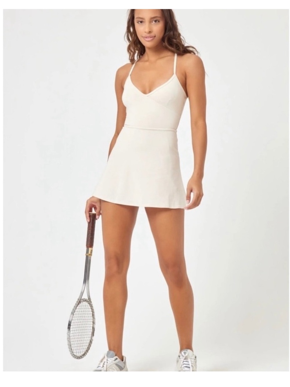 L*Space Rally Athletic Tennis Mini Dress Bone Cream Medium